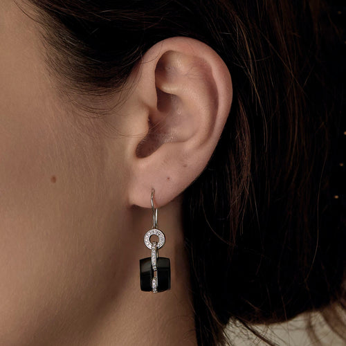 Chanel - Ultra - Boucles d'oreilles en or blanc, diamants : 0,40 carat et céramiques noires 58 Facettes DV33076-9