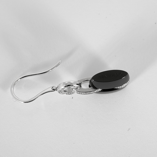 Chanel - Ultra - Boucles d'oreilles en or blanc, diamants : 0,40 carat et céramiques noires 58 Facettes DV33076-9