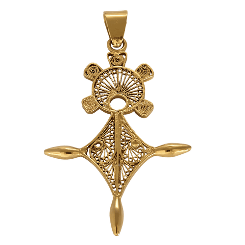 Pendentif "Croix d'Agadez" en or jaune 58 Facettes DV26327-8