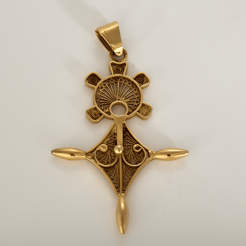 Pendentif "Croix d'Agadez" en or jaune 58 Facettes DV26327-8