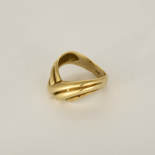 53 Bague en or jaune godronnée 58 Facettes DV32960-3