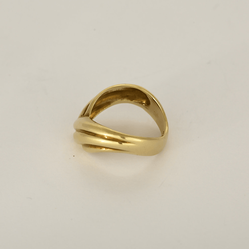 53 Bague en or jaune godronnée 58 Facettes DV32960-3