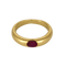 54 Bague jonc en or jaune et rubis : 0,45 carat 58 Facettes DV32960-2