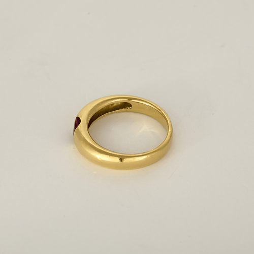 54 Bague jonc en or jaune et rubis : 0,45 carat 58 Facettes DV32960-2