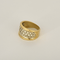 Bague bandeau en or jaune et or gris, pavage diamants 58 Facettes DV26327-12-51-2