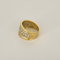 Bague bandeau en or jaune et or gris, pavage diamants 58 Facettes DV26327-12-51-2