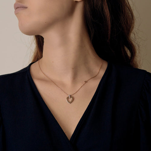 FRED - Pretty Woman - Élégant collier en or rose et diamants : 0,05 carat environ