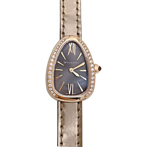 Montre Bulgari Serpenti - Montre en or rose et acier avec diamants 58 Facettes 34892