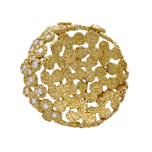 Broche Fred - Broche en or jaune 750 sertie de diamants 58 Facettes 32951