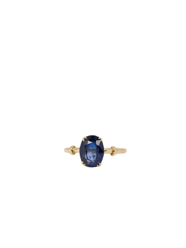 Bague Bague saphir ovale or jaune 58 Facettes J372