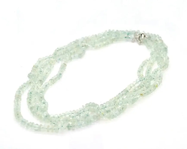 Collier Collier - Multirangs avec aigue-marine en or blanc 18 ct 58 Facettes 13231