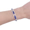 Bracelet Bracelet Art déco en platine, saphirs calibrés et diamants 58 Facettes 32336