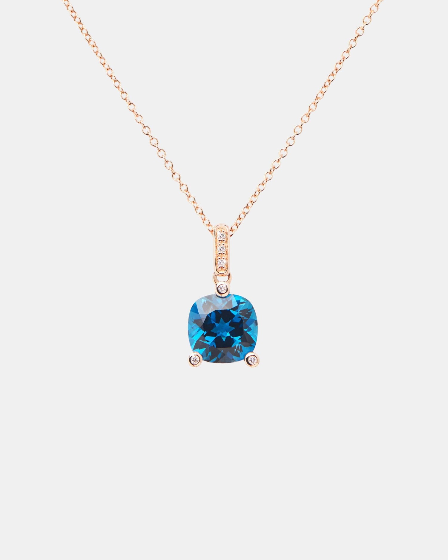 Pendentif Filles Antik Or rose Topaze 5ct