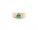 Bague Bague en or jaune avec émeraude brésilienne de 0,55 carat et diamants 58 Facettes 5434