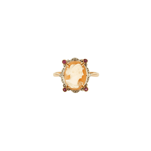 Bague 57 Bague Camée or jaune et rubis 58 Facettes BO/230128/