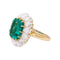Bague 52 Bague Pompadour émeraude et diamants en platine et or jaune 58 Facettes 33904