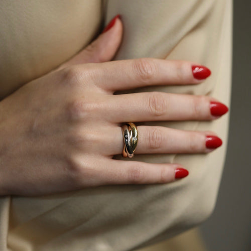 Bague 50 Alliance Cartier Trinity – Moyen Modèle – 15 Diamants – Full Set 2009 58 Facettes FB10956