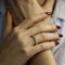 Bague 50 Alliance diamants en or jaune 18 Cts - 3,30 Cts - Taille 50 58 Facettes FB09866