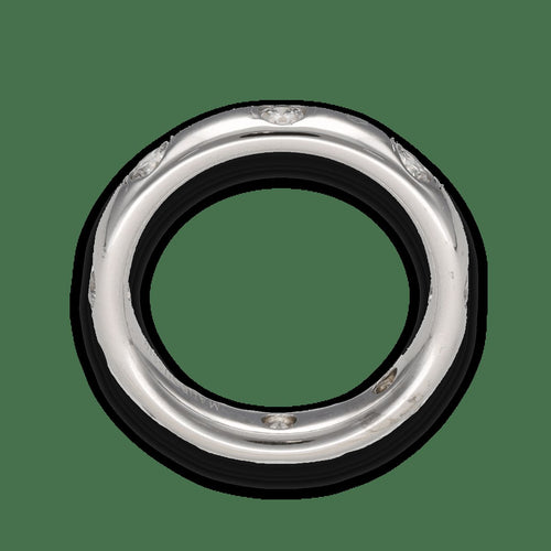Bague 52 Mauboussin - Alliance en or gris 18 carats et diamants 0,50 ct, taille 52 58 Facettes FB10411