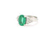 Bague Bague en or blanc 18 ct avec émeraude de Zambie 3,47 ct et diamants 58 Facettes 12256