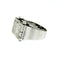 Bague 58 Bague cocktail rétro en or blanc 18 carats et diamants 58 Facettes an01