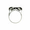 Bague 58 Bague cocktail rétro en or blanc 18 carats et diamants 58 Facettes an01