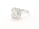 Anello in oro bianco con diamante centrale ct 1,39 e diamanti a contorno taglio baguette 58 Facettes 12970