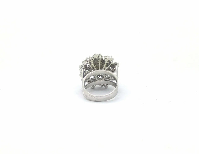 Bague Bague en or blanc 18 kt avec perle australienne et diamants 58 Facettes 5669
