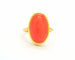 Bague Bague en or jaune 18 ct avec corail 58 Facettes 9025