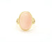 Bague Bague en or jaune 18 carats avec corail rose 58 Facettes 12978