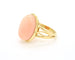 Bague Bague en or jaune 18 carats avec corail rose 58 Facettes 12978
