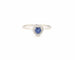 Bague Bague en or blanc 18 carats avec saphir cœur 0,32 ct et diamants 58 Facettes 12021