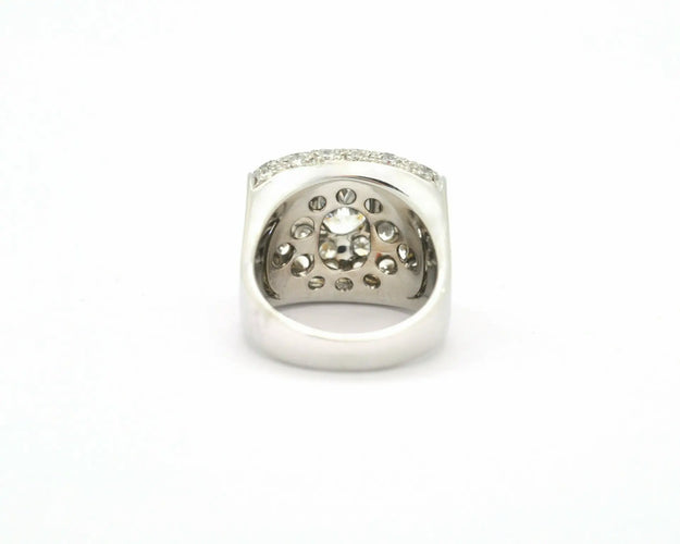 Bague 50 Bague bandeau en or blanc 18 ct avec diamants 3,31 ct 58 Facettes 9497