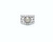 Bague Bague bandeau en or blanc 18 ct avec perle de Tahiti et diamants 58 Facettes 5690