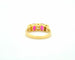 Bague Bague en or jaune 18 kt avec rubis et diamants 58 Facettes 9879