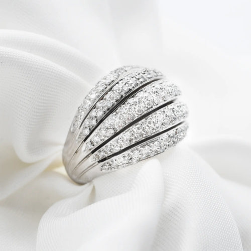 Bague Bague bandeau en or blanc 18 ct et diamants 0,76 ct 58 Facettes 17368