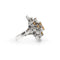 Bague Bague en or blanc 18 kt avec diamants jaunes et blancs 58 Facettes 8819