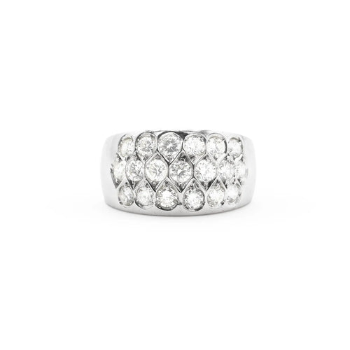 Bague Bague bandeau en or blanc avec diamants 1,50 ct 58 Facettes 7365