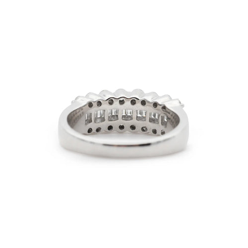 Bague Bague rivière - Alliance en or blanc 18 ct et diamants 1,30 ct 58 Facettes 17542