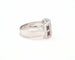 Bague Bague bandeau en or blanc 18 kt avec rubis et diamants 58 Facettes 10833