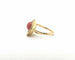 Bague Bague en or jaune 18 ct avec corail central 58 Facettes 6731
