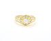 Anello in oro giallo con diamante centrale ct 0,55 e diamanti a contorno 58 Facettes 12477