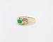 Bague Bague en or jaune avec émeraude brésilienne de 0,55 carat et diamants 58 Facettes 5434
