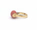 Bague Bague en or jaune 18 ct avec corail méditerranéen 3 ct 58 Facettes 6747