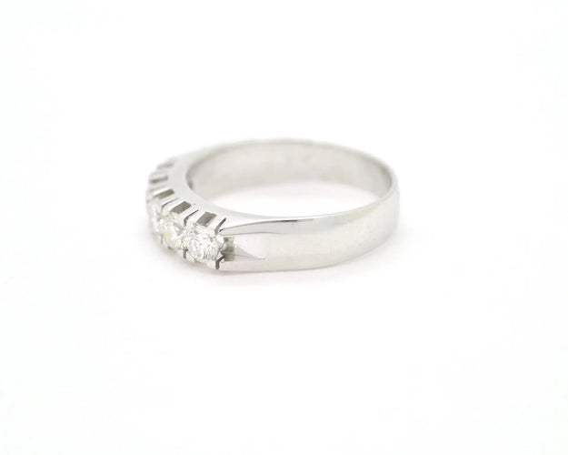 Bague Bague rivière en or blanc 18 ct avec diamant 0,60 ct 58 Facettes 12712