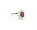 Bague 54 Bague en or blanc 18 ct avec rubis du Mozambique et diamants 58 Facettes 10705