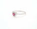 Bague Bague en or blanc 18 ct avec rubis cœur 0,25 ct et diamants 58 Facettes 12025