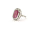 Bague Bague en or blanc avec rubis birman 8,93 ct et diamants 58 Facettes 13417
