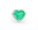 Bague 52 Bague en or blanc 18 kt avec émeraude de Colombie 6,60 ct et diamants 58 Facettes 9698