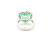 Bague 52 Bague en or blanc 18 kt avec émeraude de Colombie 6,60 ct et diamants 58 Facettes 9698